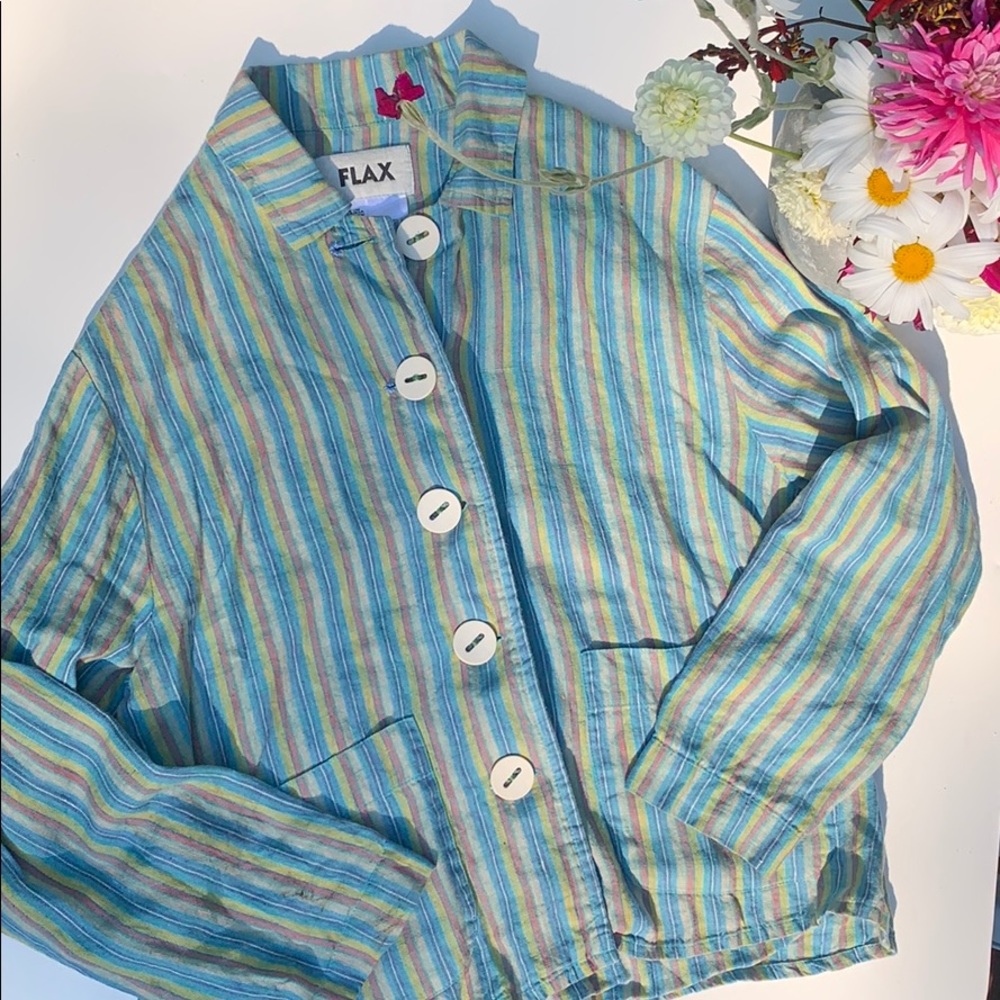 Linen garden chore coat